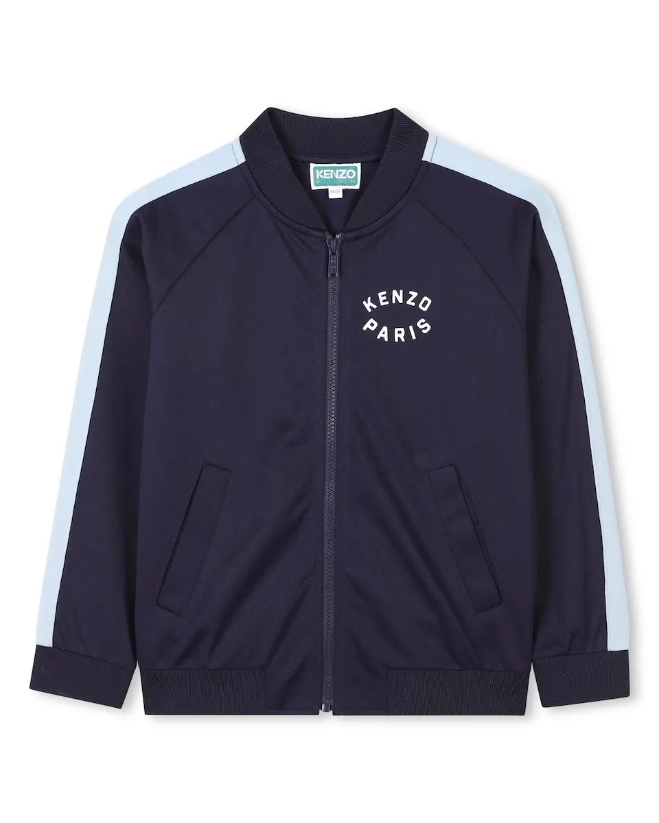 

Жакет пике с застежкой-молнией Kenzo Kids, тёмно-синий