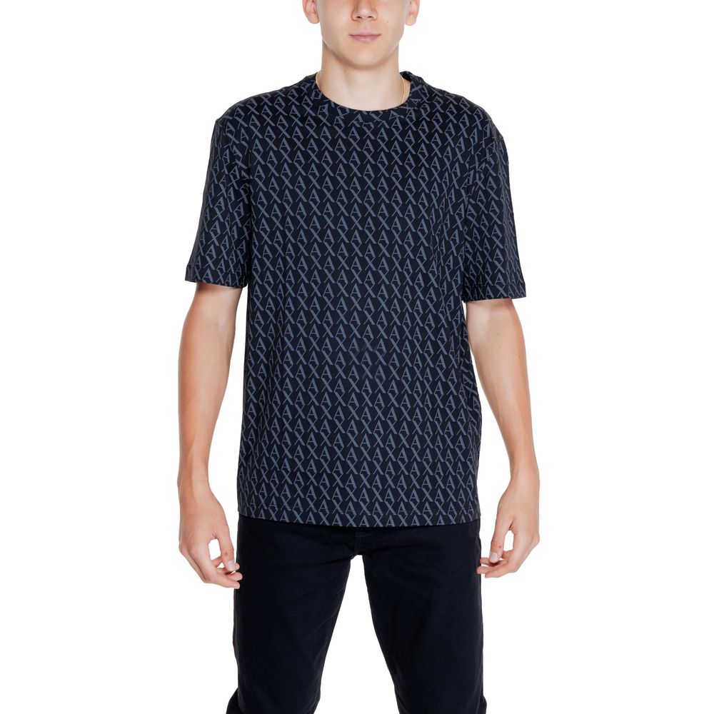 

Черная хлопковая футболка Armani Exchange