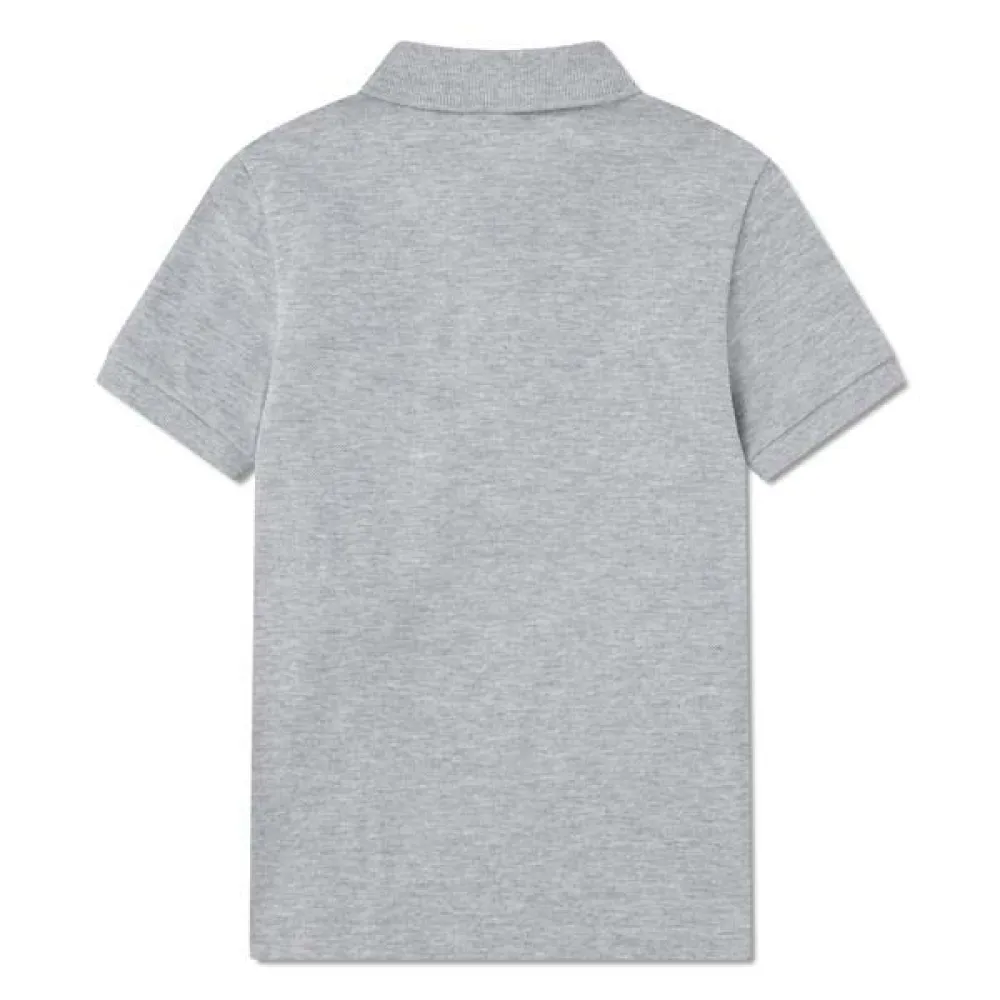 Детская рубашка-поло Lacoste 847354 с коротким рукавом Lacoste kids, серый — фото 2