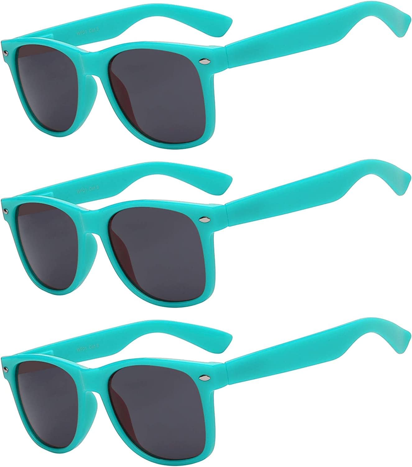 

OWL, набор из 3 солнцезащитных очков для женщин и мужчин, с защитой от УФ-излучения, ретро-линзы дымчатого цвета, модные и стильные женские очки в цветной пластиковой оправе, 3 Turquoise
