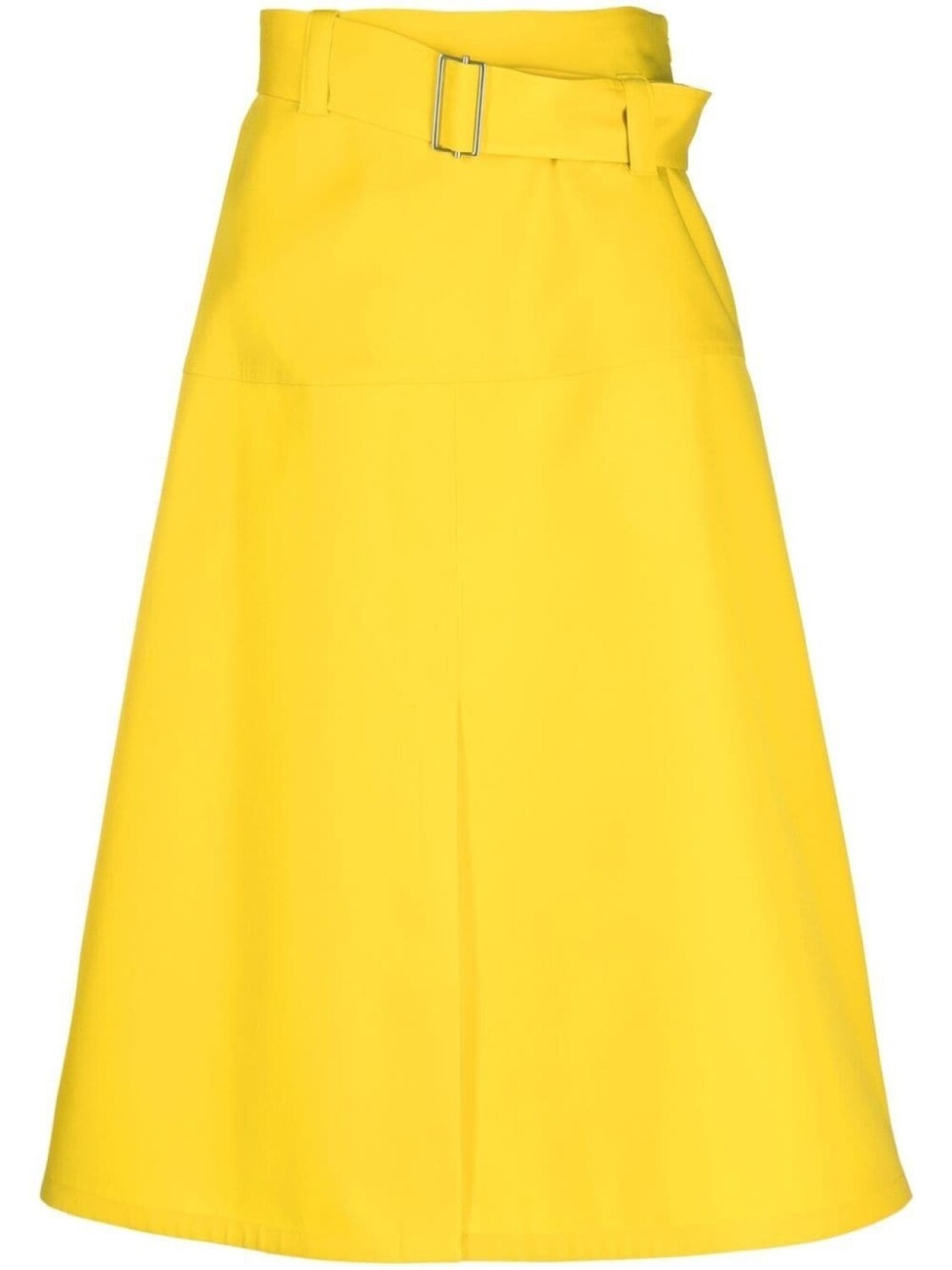 

Jil Sander шерстяная юбка миди с поясом, желтый