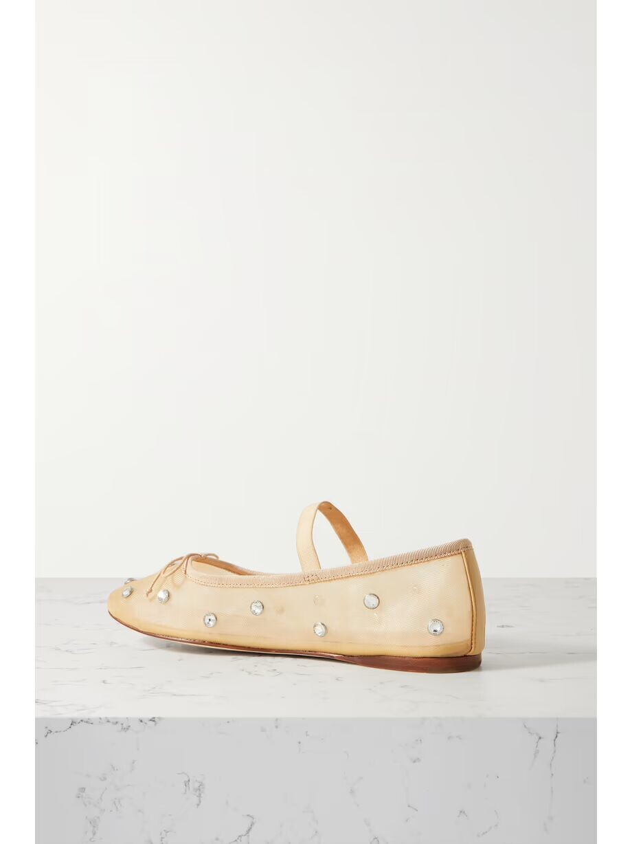 Балетки Leonie из сетчатой ​​ткани, украшенные кристаллами Loeffler Randall, коричневый — фото 3