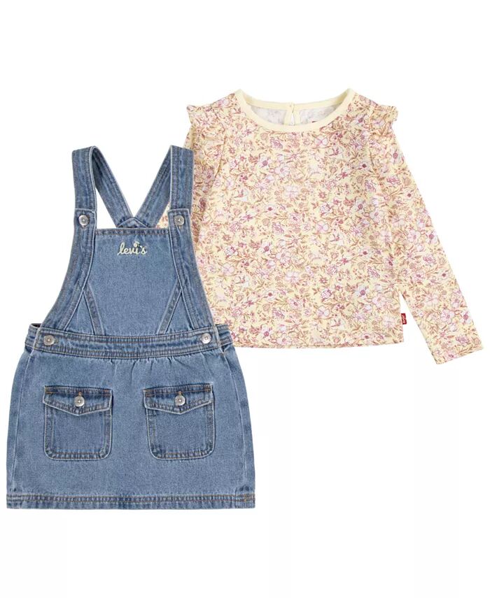 

Комплект джинсового сарафанчика для девочек-малышей Levi's