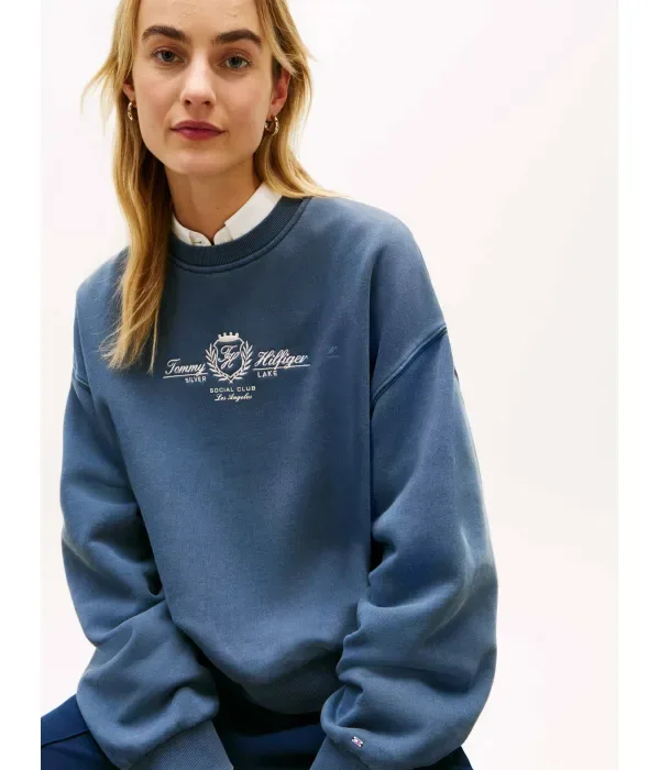 Толстовка TERRY loose fit Tommy Hilfiger, темно-синий — фото 4