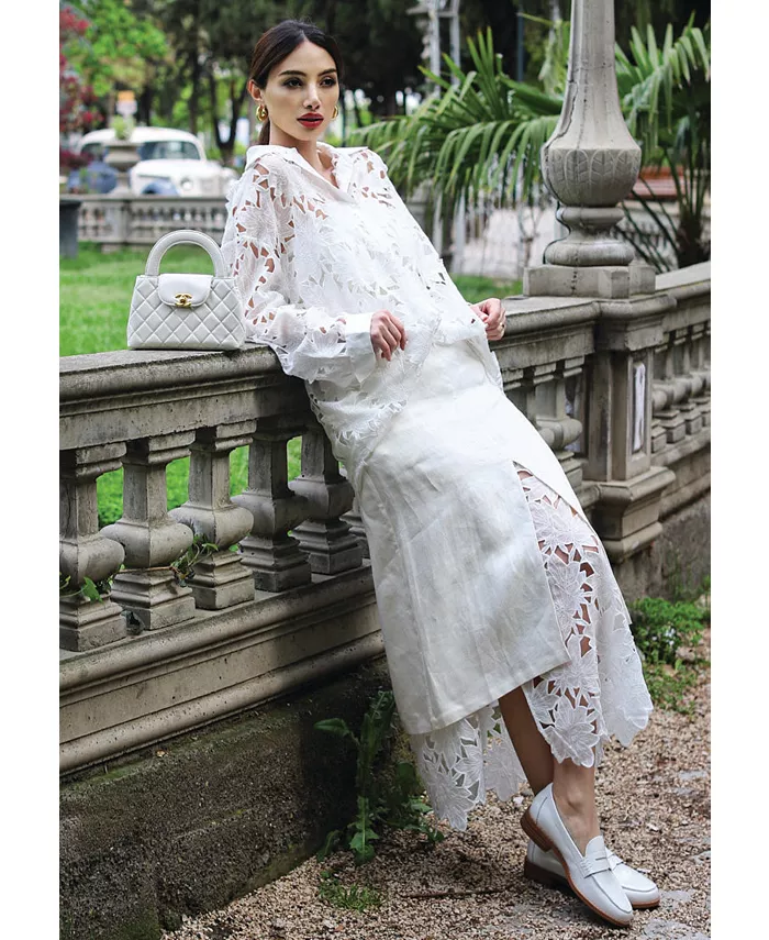 Женские лоферы Roxana с ремешком-монеткой из натуральной кожи Rag & Co, белый — фото 3