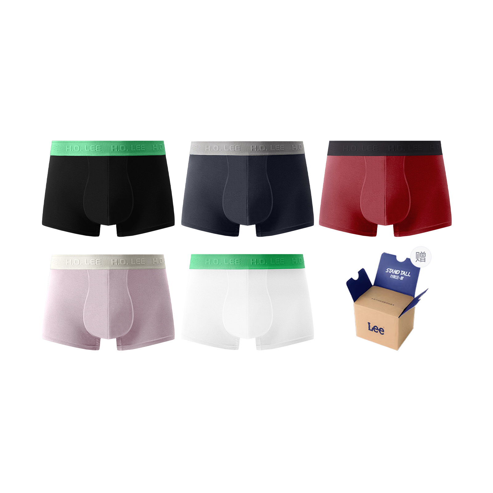 

Подарочные наборы Galaxy Underwear для мужчин, 5 пар Lee, темно-серый