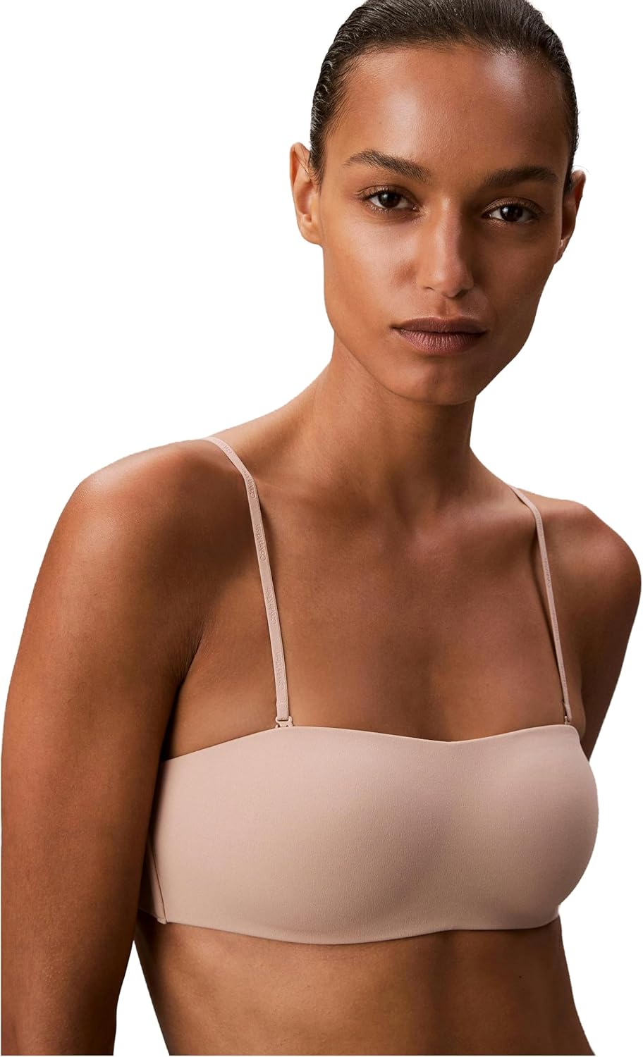 Calvin Klein нижнее белье женский бюстгальтер бандо Perfectly Fit Adapt без бретелек, Beige — фото 3