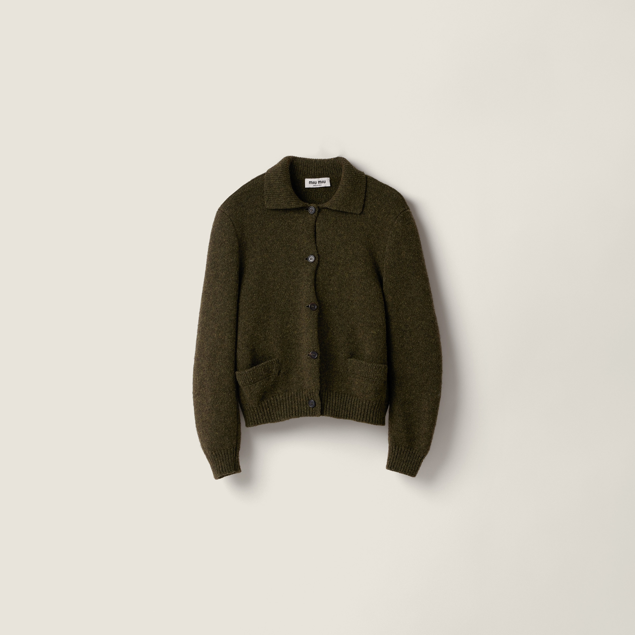

Шерстяной кардиган MIU MIU, зеленый