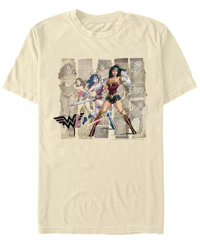 

Футболка мужская с коротким рукавом Wonder Woman Paper Panels Fifth Sun, коричневый/бежевый
