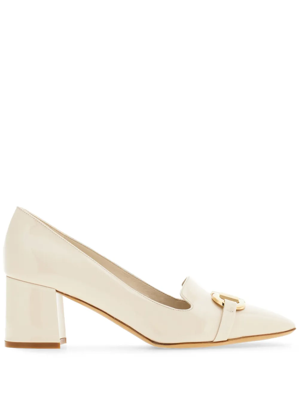 Туфли с декором Gancini Ferragamo, нейтральный