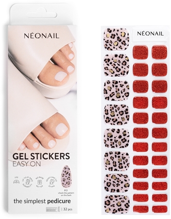

Наклейки для ногтей для ног NEONAIL Easy On Gel Stickers, P01 32 szt.