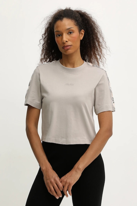 

Хлопковая футболка BRITNEY Guess, бежевый