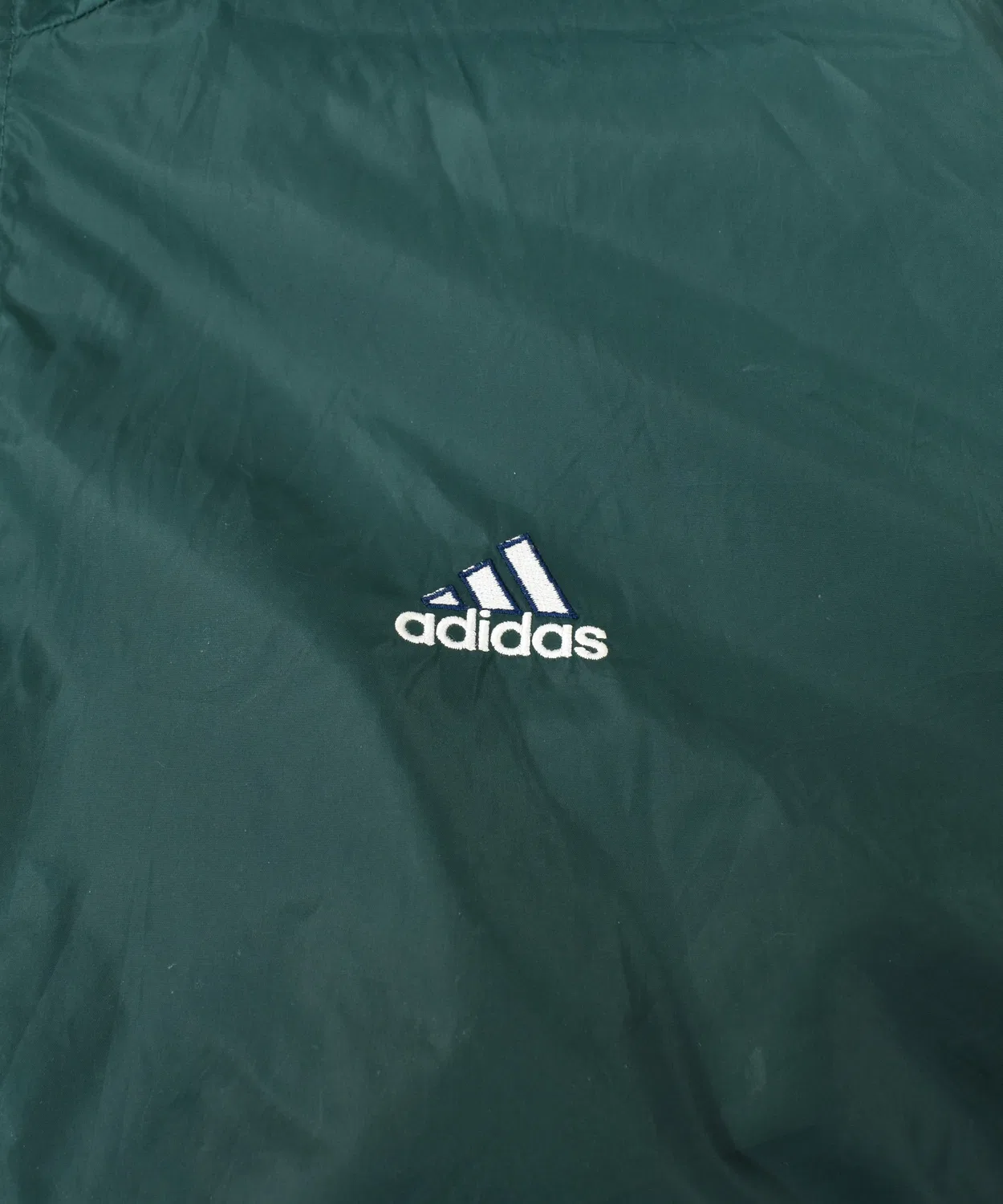 Винтажная куртка adidas Full Zip нейлоновая зелёная — фото 4