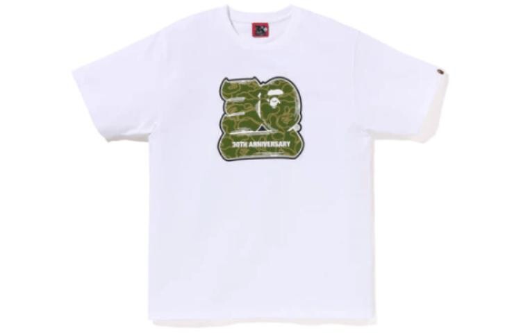

Футболка BAPE 30th Anniversary II A Bathing Ape, белый/зеленый