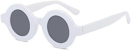 

Круглые солнцезащитные очки 2027 года для женщин и мужчин, винтажные солнцезащитные очки с градиентным переходом, женские маленькие панк-солнцезащитные очки UV400 MTZJH, White