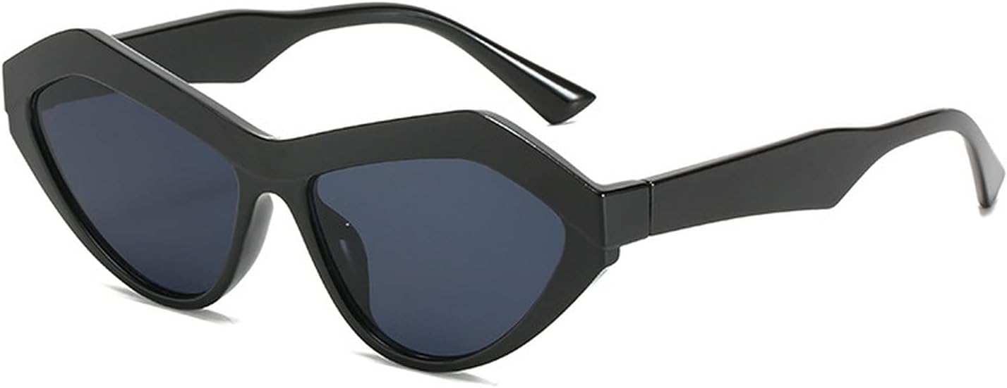 

Ретро-солнцезащитные очки «кошачий глаз» неправильной формы для женщин, популярные яркие очки, брендовый дизайн, мужские солнцезащитные очки с защитой от УФ-излучения UV400 COTIA, Black