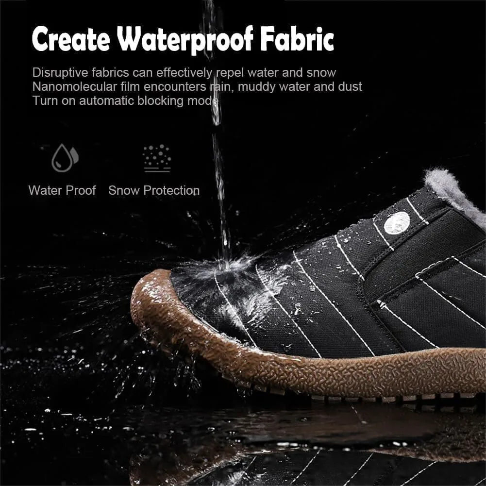 

Мужские водонепроницаемые утепленные ботинки с плюшевой подкладкой для улицы, зимние снежные ботинки, противоскользящие домашние туфли, короткие ботинки HIDRUO, фиолетовый