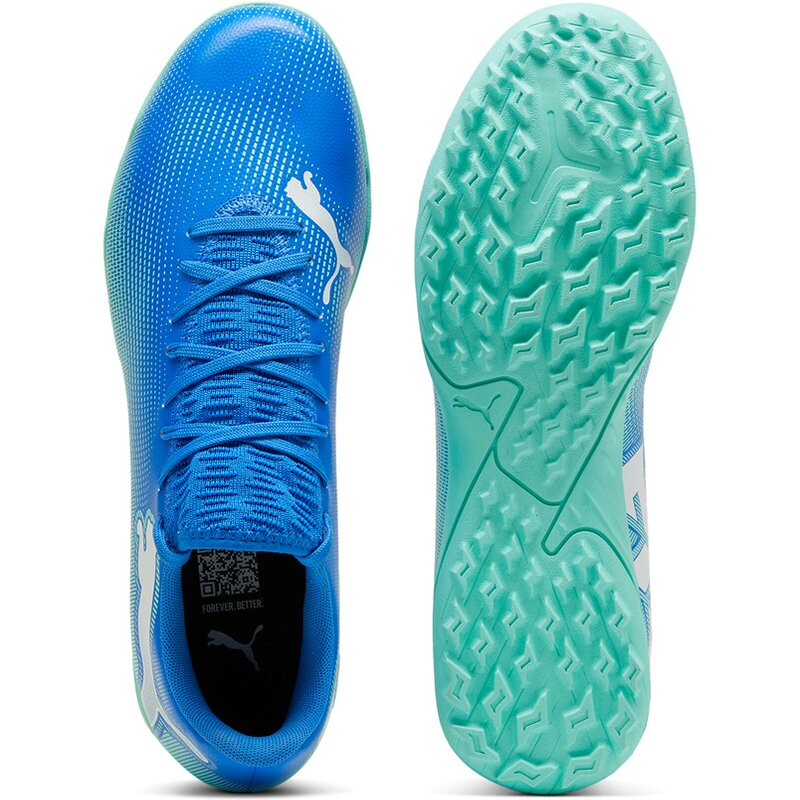 Футбольные бутсы для игры на хард Future 7 Play TT Puma, цвет hyperlink blue-mint-puma white — фото 2