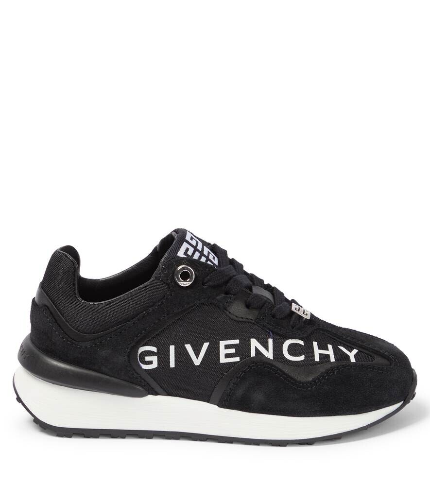 Кроссовки из кожи, замши и парусины с логотипом Givenchy Kids, разноцветный — фото 3