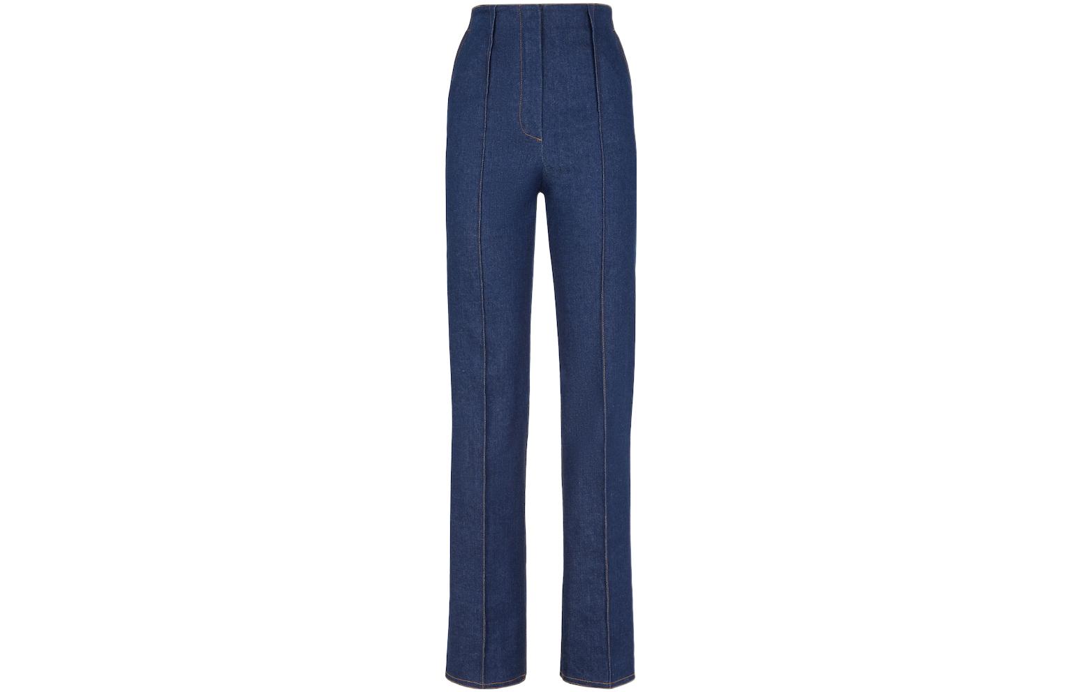 

Fendi Женские джинсы, синие, прямого кроя