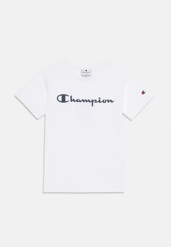 Базовая футболка с круглым вырезом и принтом Champion, White — фото 4
