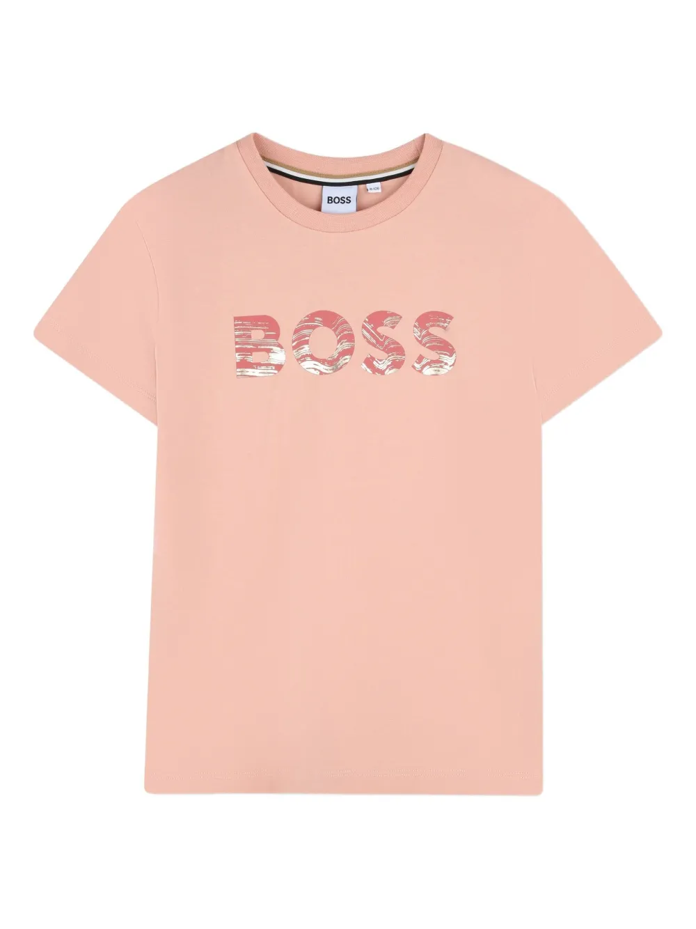 

Футболка с логотипом BOSS Kidswear, розовый