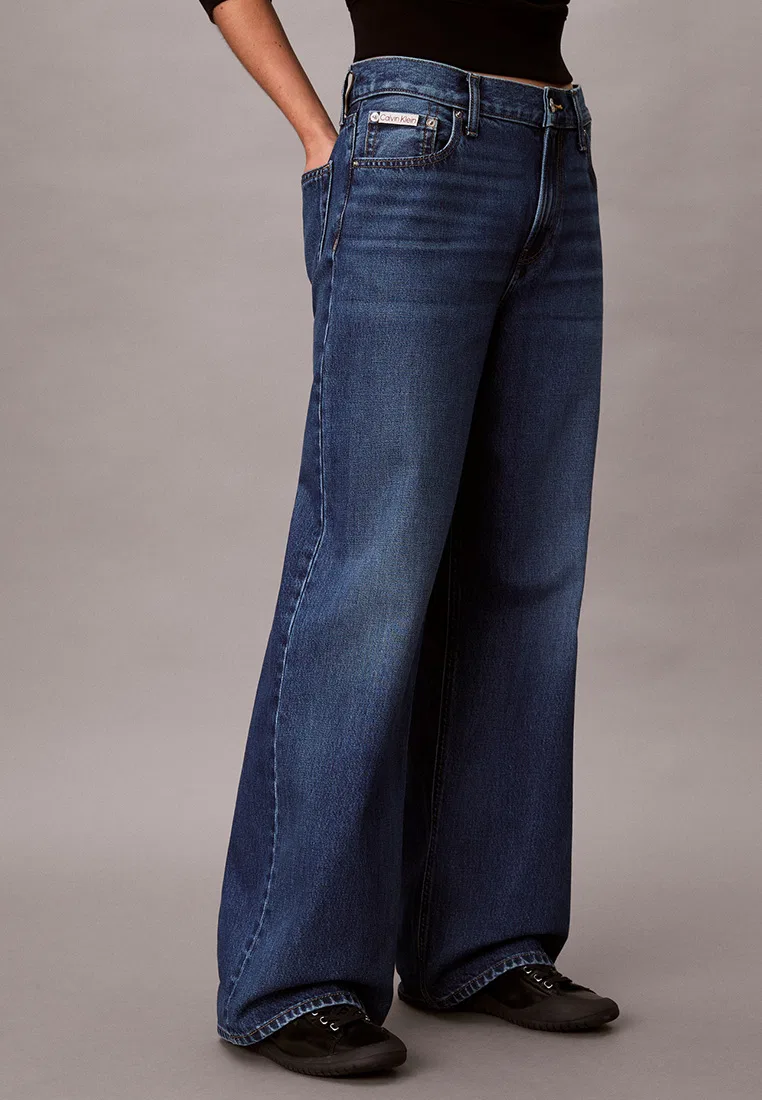 Джинсы, свободные с заниженной талией, Calvin Klein Jeans