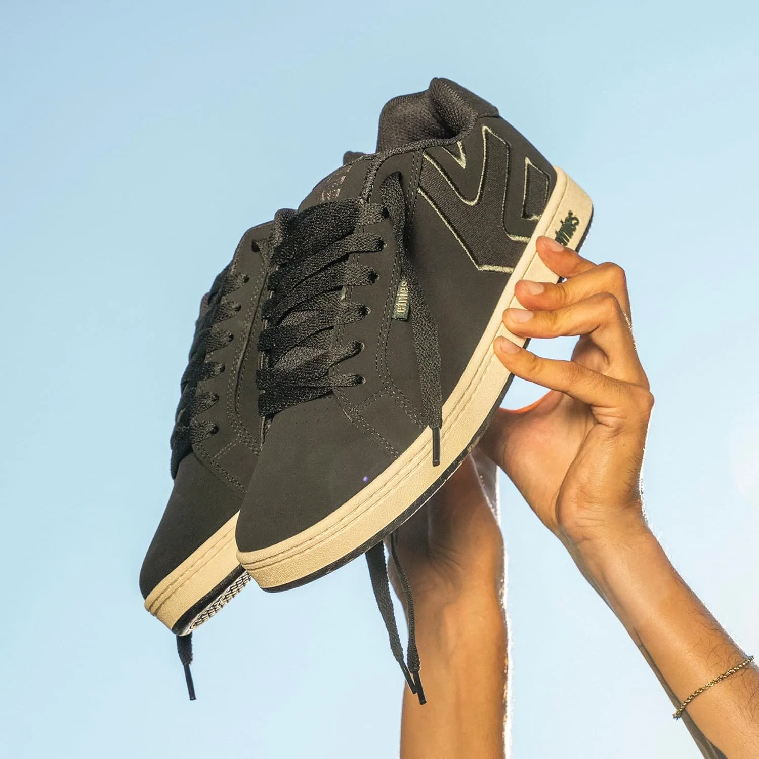 Кроссовки для скейтбординга Etnies Fader, Black/Green — фото 2