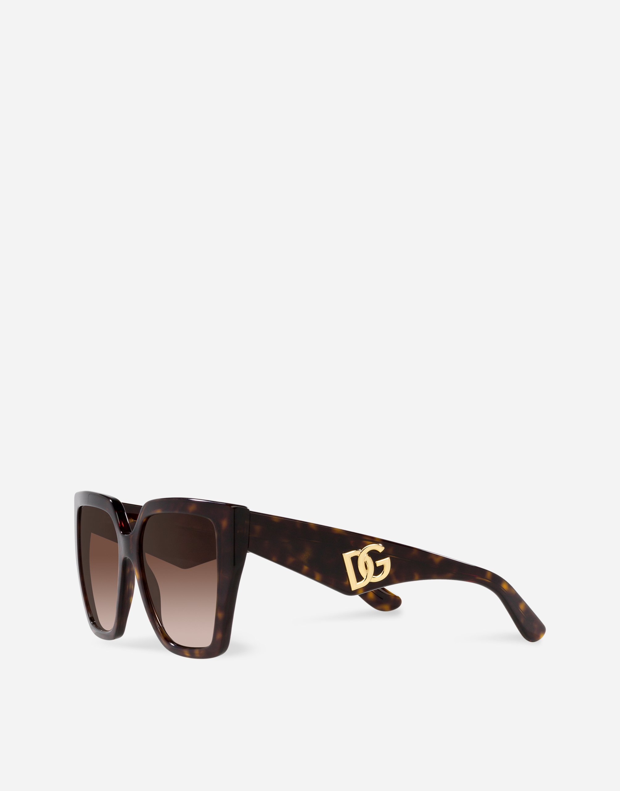 Солнцезащитные очки dg crossed Dolce & Gabbana, гавана — фото 2