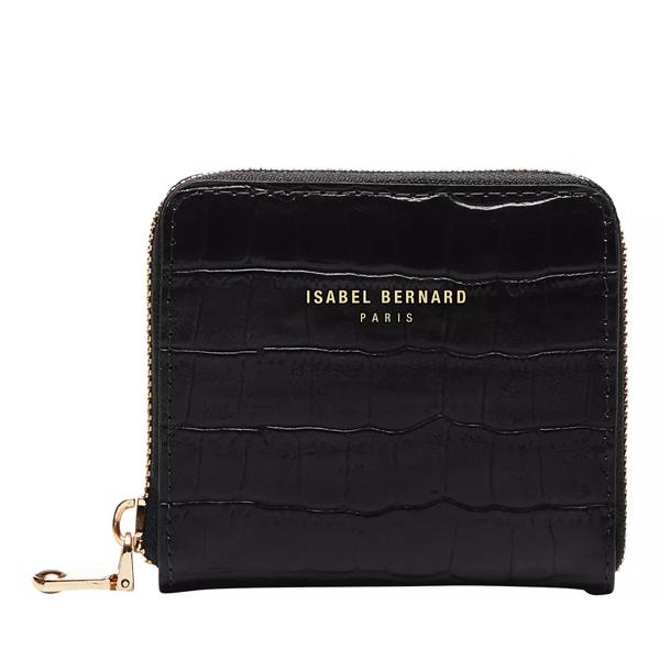 

Кошелек honoré jules croco black calfskin leather zipper Isabel Bernard, черный