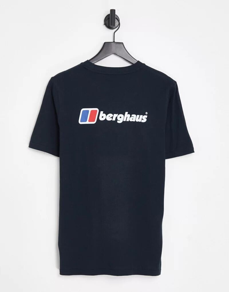 

Черная футболка Berghaus с логотипом спереди и сзади, Черный, Черная футболка Berghaus с логотипом спереди и сзади