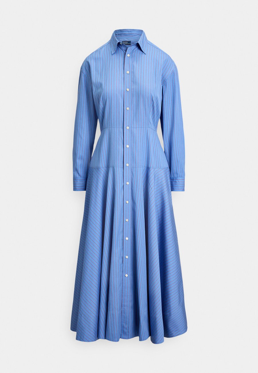 Платье Polo Ralph Lauren STRIPED COTTON SHIRTDRESS, Blue/Red/Blue — фото 4