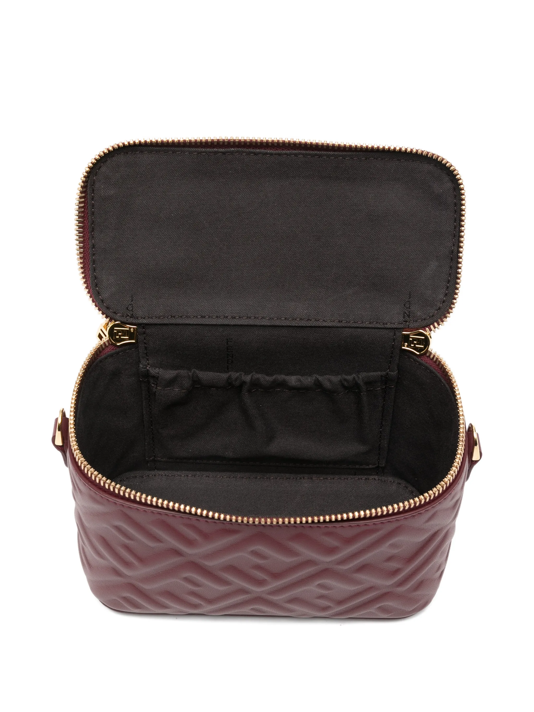 Мини-сумка Vanity FF с логотипом из кожи Fendi, красный — фото 4
