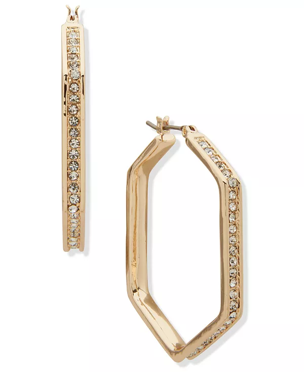 

Серьги-Кольца с паве из стекла и камней Karl Lagerfeld Paris, gold