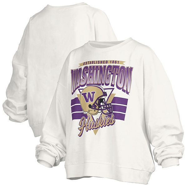 

Женский белый oversized свитшот washington huskies janice ретро Pressbox
