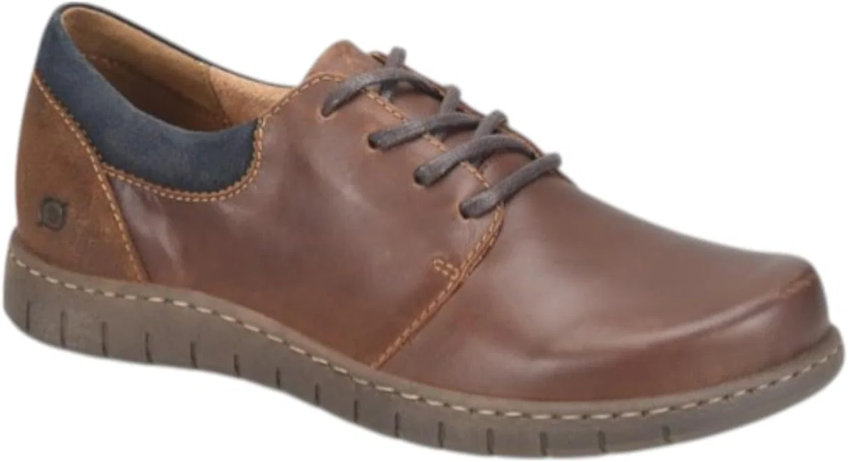 Туфли BORN Mens Lance, Brown Wood Glazed Ginger