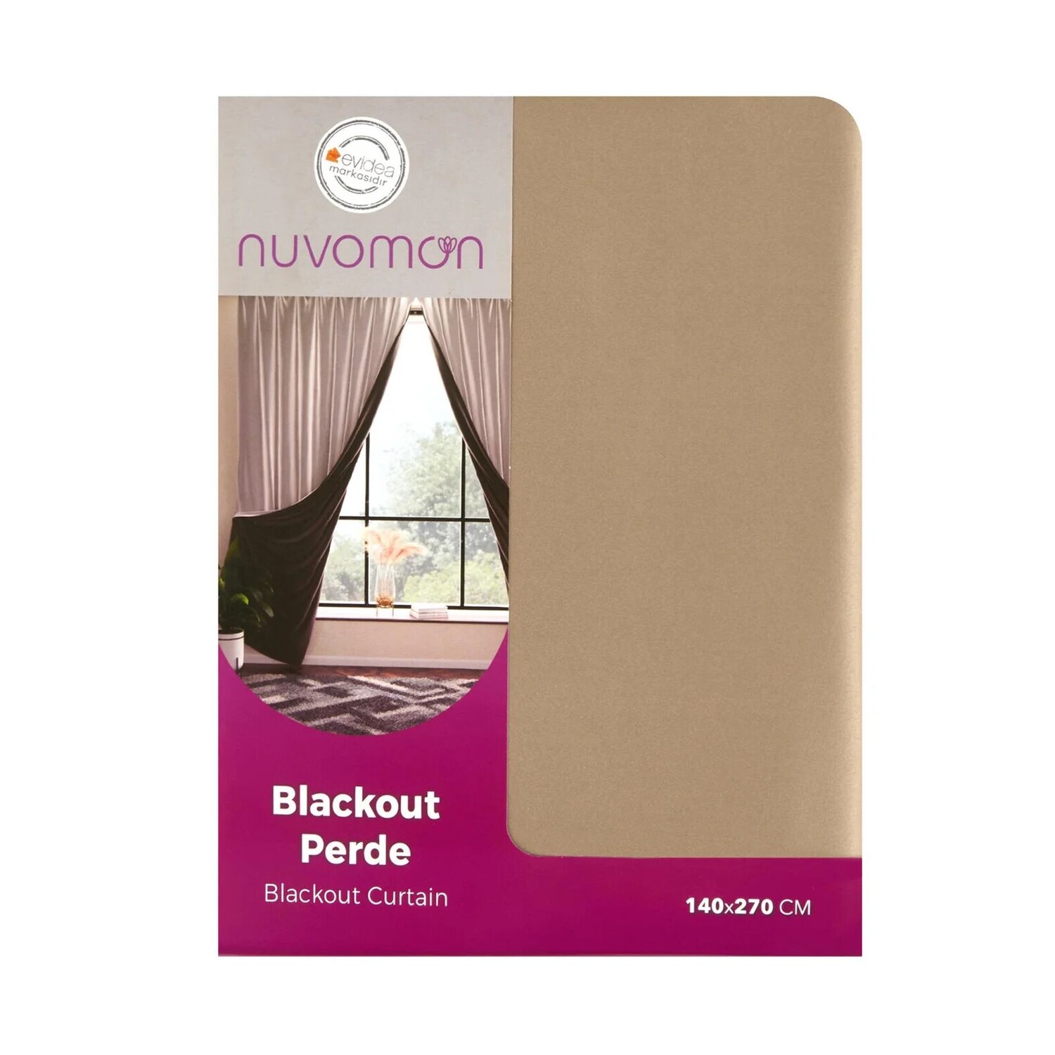 

Nuvomon Luna Двусторонняя плотная штора - Коричневый - 140x270 см