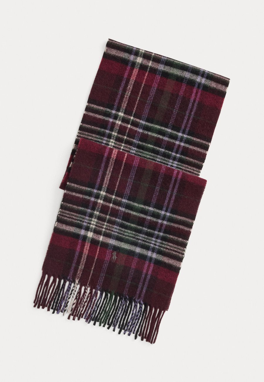 

Шарф Polo Ralph Lauren TARTAN FRINGE WOOL SCARF, Wine/Multi/Blue