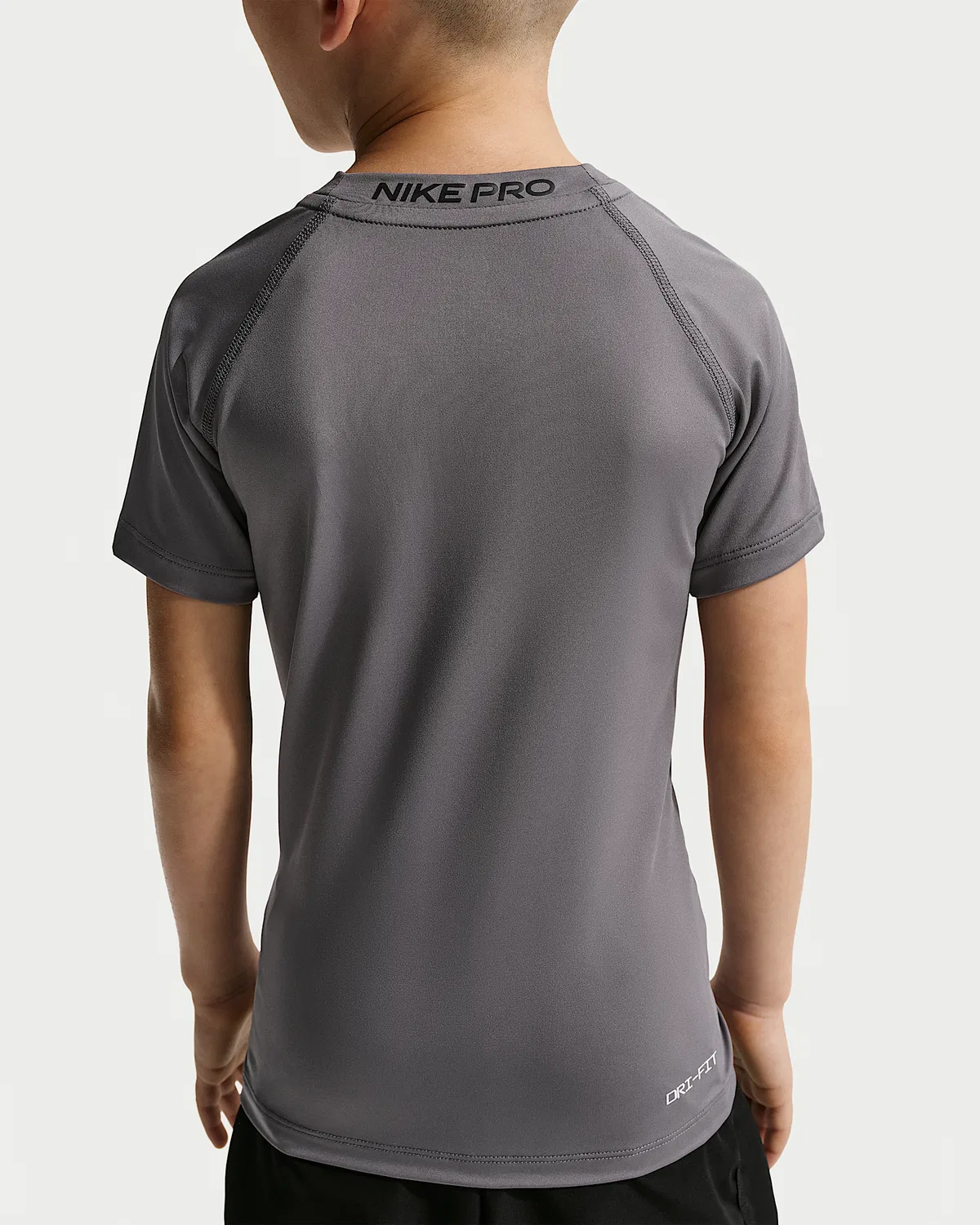 Little Kids' Dri-FIT Short-Sleeve Top Nike Pro, Grey — фото 2