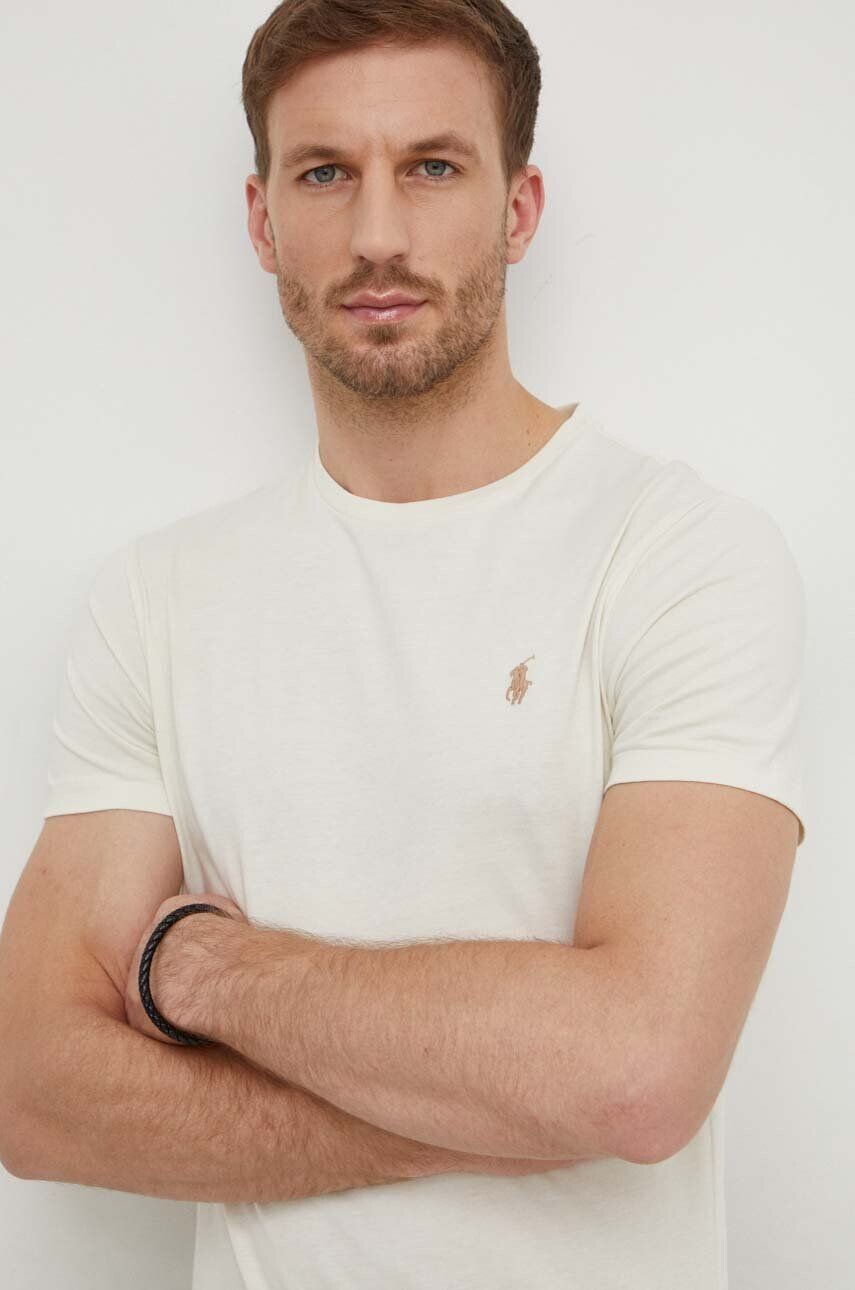 

Хлопковая футболка Polo Ralph Lauren, бежевый