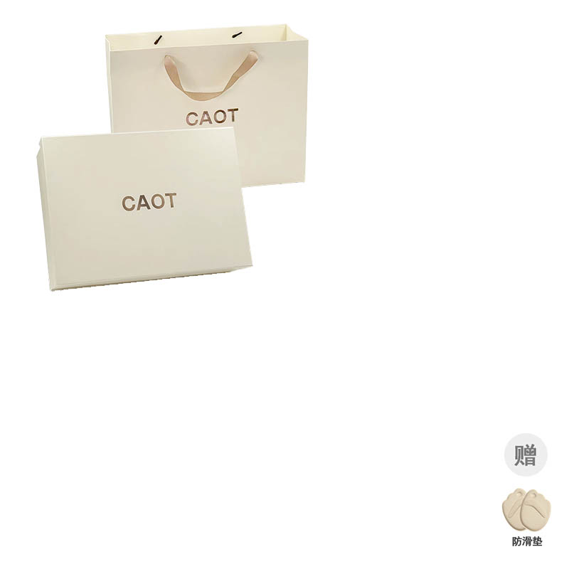 CAOT Сланцы для женщин абрикосовые/белые с каблуком 7 см, цвет Apricot 7cm