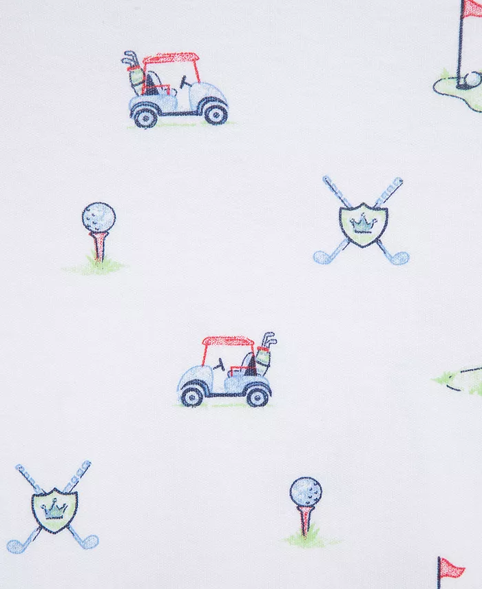 Детский хлопковый комплект для сна с шапочкой Baby Boys Golf Little Me, синий — фото 4