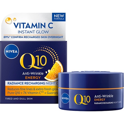 

Энергетический ночной крем против морщин Q10 Energy Cream 50 мл Nivea