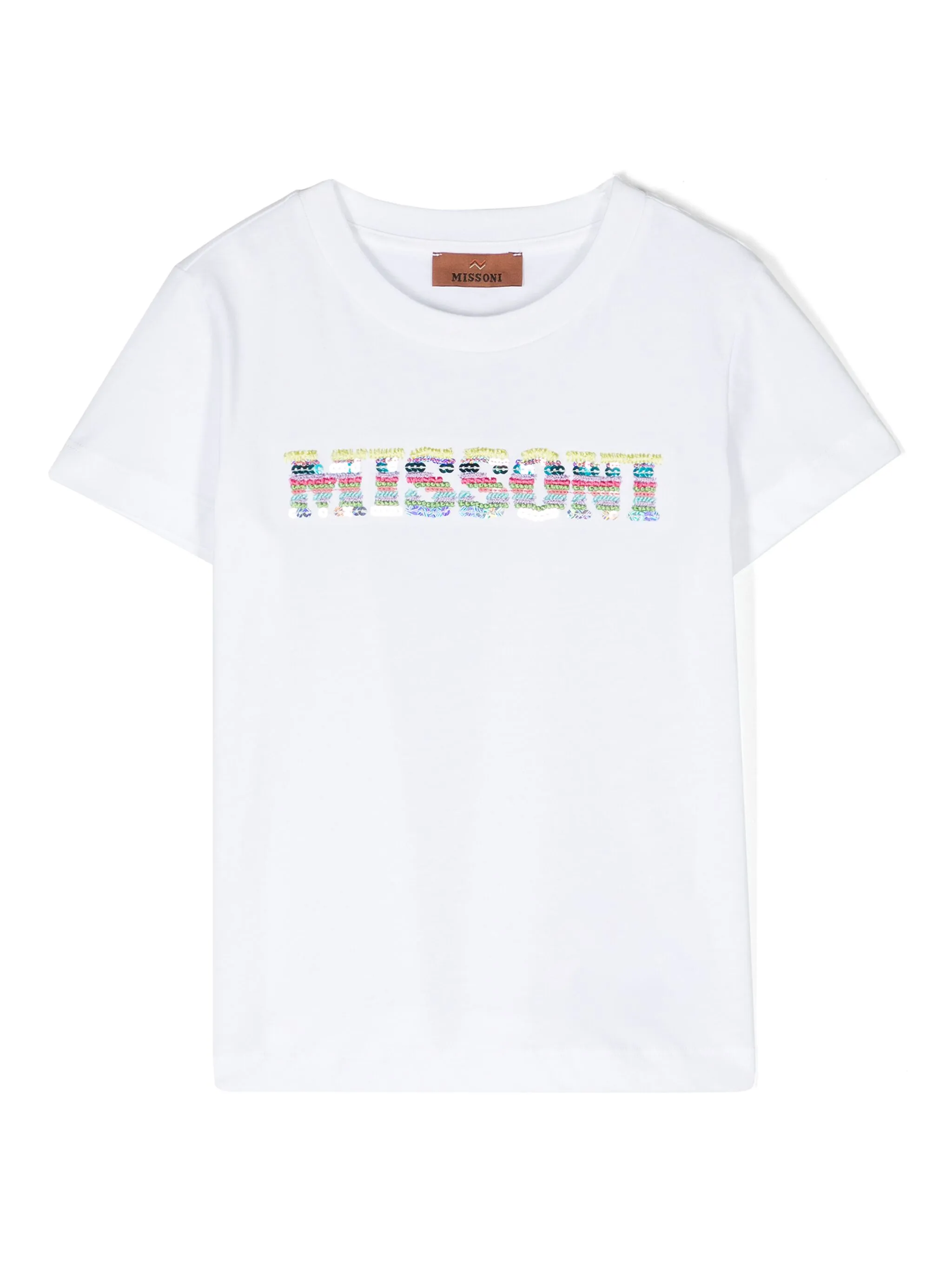 

Футболка с вышитым логотипом Missoni Kids, белый