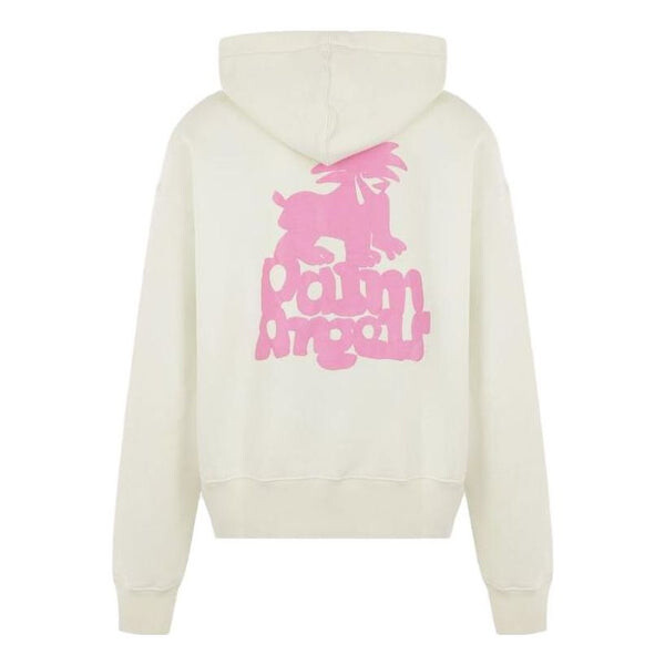 Толстовка ss23 leon classic hoodie 'pale green fuchsia' Palm Angels, бежевый — фото 2