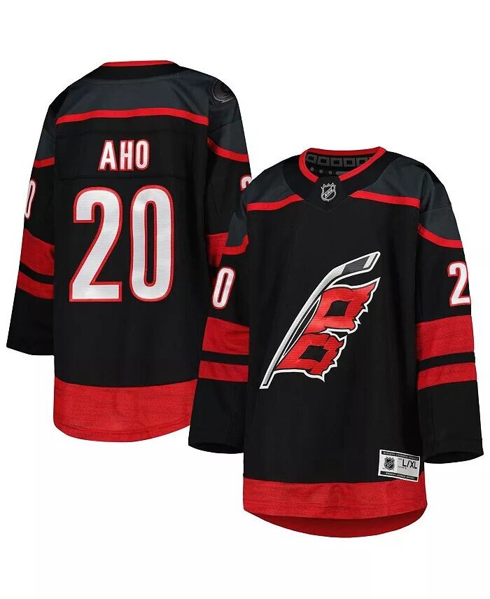 

Джерси Big Boys and Girls Sebastian Aho Black Carolina Hurricanes, альтернативный премьер-игрок Outerstuff, черный