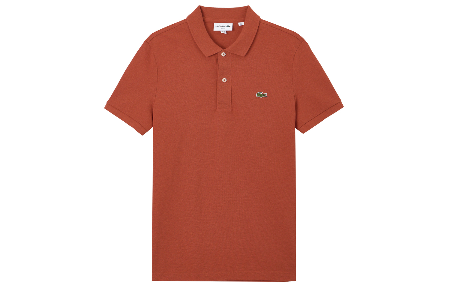 

Поло с логотипом на заплатке LACOSTE, красный