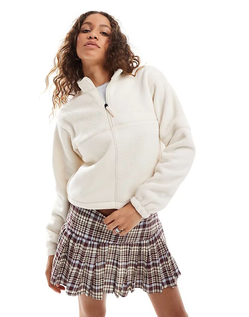 

Флис полярного и шерпа-флиса с четвертной молнией цвета слоновой кости Dickies