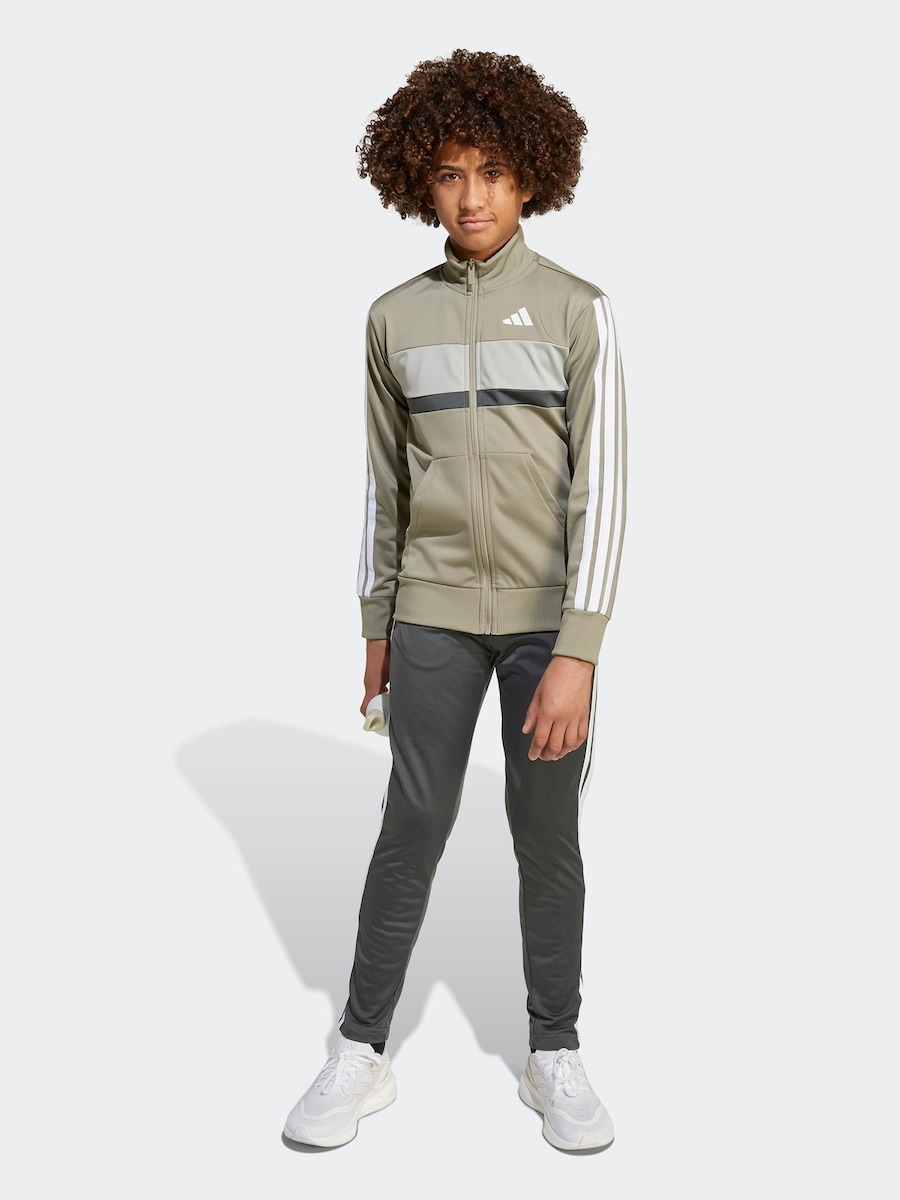 Спортивный костюм ADIDAS SPORTSWEAR Seasonal Essentials Tiberio, светло-серый/темно-серый/оливковый — фото 4