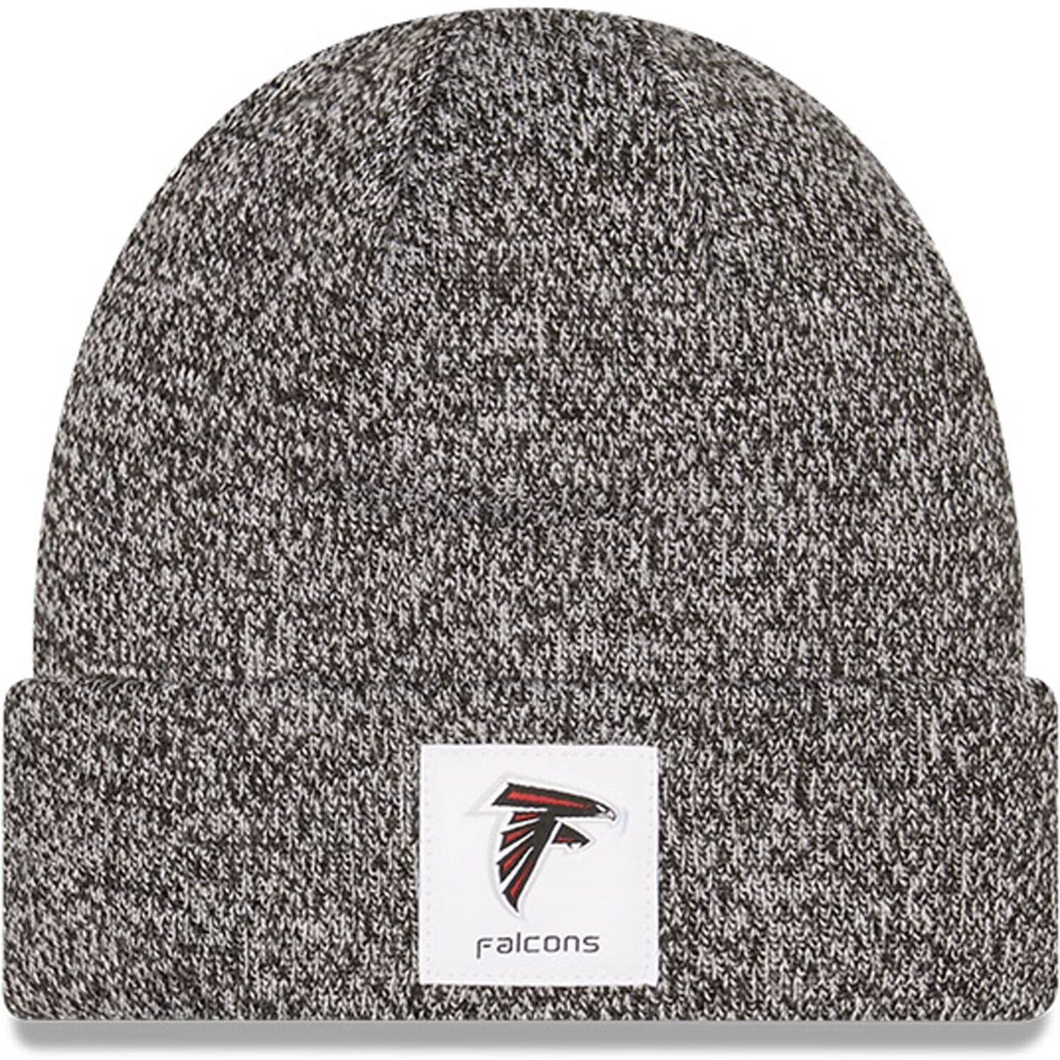 

Мужская вязаная шапка New Era Heathered Black Atlanta Falcons Hamilton с манжетами